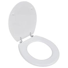 shumee Deska za WC školjko MDF pokrov preprost dizajn bela