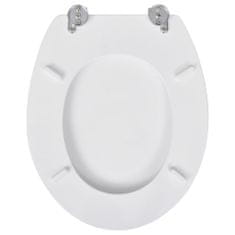 shumee Deska za WC školjko MDF pokrov preprost dizajn bela