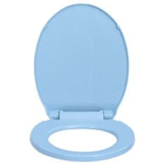 shumee WC deska s počasnim zapiranjem modra ovalna