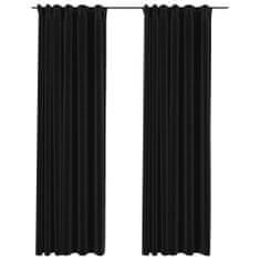 Greatstore Zatemnitvene zavese z obešali 2 kosa antracitne 140x225 cm