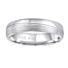 Silvego Poročni srebrni prstan Glamis za moške in ženske QRD8453M (Obseg 59 mm)