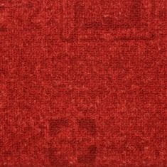Greatstore Samolepilne stopničke, 10 kosov, 65x25 cm, rdeče