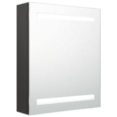 Greatstore LED kopalniška omarica z ogledalom antracitna 50x14x60 cm