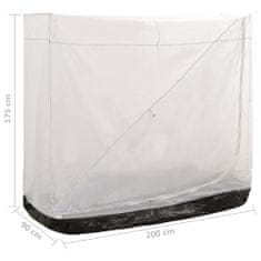Greatstore Univerzalna spalnica za šotor siva 200x90x175 cm