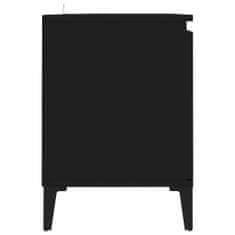 Greatstore TV omarica s kovinskimi nogami črna 103,5x35x50 cm