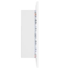 Greatstore LED kopalniška omarica z ogledalom bela 40x12x45 cm
