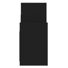 shumee Stranska omarica črna 60x26x60 cm iverna plošča