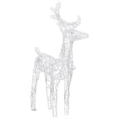 Vidaxl Božični jeleni s sanmi 160 LED lučk 130 cm iz akrila
