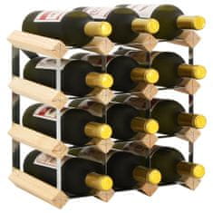 shumee Stojalo za vino za 12 steklenic trdna borovina