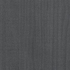 Greatstore Komoda siva 70x33x76 cm trdna borovina