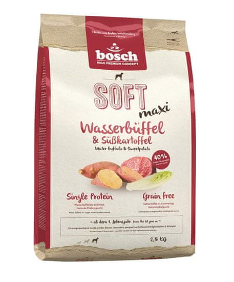 Bosch Soft Maxi hrana za pse, brez žitaric, vodni bivol in sladek krompir, 2,5 kg