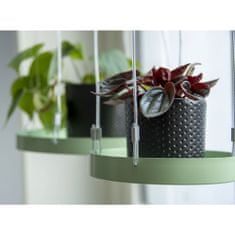shumee Esschert Design Viseči pladenj za rastline, okrogel, zelen, velikost S