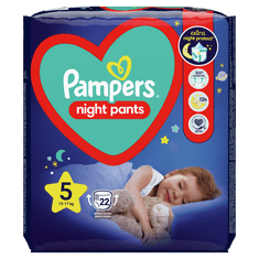 Pampers Night Pants hlačne plenice, velikost 5, 22 plenic, 12–17 kg
