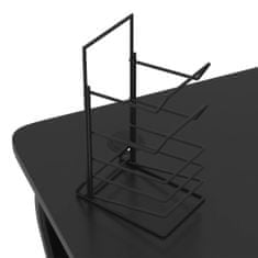 shumee Gaming miza z nogami ZZ-oblike črna 90x60x75 cm