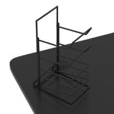 Greatstore Gaming miza LED Z-oblike črna 110x60x75 cm