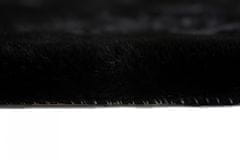 Chemex Mehka Zajčja Plišena Preproga Fur Črna 80x150 cm