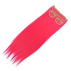 Vipbejba Sintetični clip-on lasni podaljški na 3 zavese, ravni, izredno roza C8