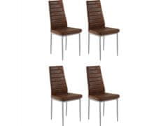 Danish Style Jedilni stoli Kiok (SET 4), rjava