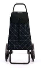 Rolser Nakupovalni voziček s 6 kolesi Baby I-Max Star 6L-955, črn z belim vzorcem