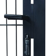 Greatstore 2D Vrata za Ograjo (Enojna) Antracitno Sive Barve 106 x 230 cm