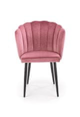 Halmar Jedilni stol K386 - roza / črn