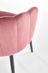 Halmar Jedilni stol K386 - roza / črn