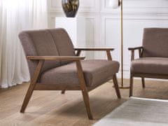 Beliani 2-sedežni kavč rjave barve ASNES