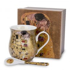 ZAKLADNICA DOBRIH I.  Lonček z žličko iz porcelana z dekorjem Gustava Klimta Poljub