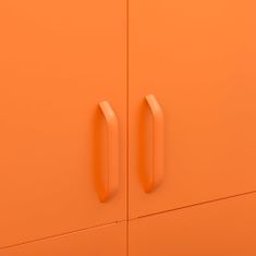 Greatstore Garderobna omara oranžna 90x50x180 cm jeklo