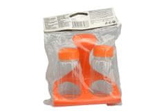 Zaparevrov Plastična slama z zrnci popra BANQUET Krožnik, oranžna (11x11cm)