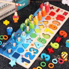 Pingos Lesena poučna igrača za učenje barv in številk