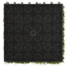 Greatstore Umetna trava plošče 22 kosov zelena 30x30 cm