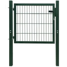 Greatstore 2D Vrata za Ograjo (Enojna) Zelene Barve 106 x 130 cm