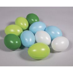 Rayher.	 Jajca plastična, 6cm, modro-zelena, set 10