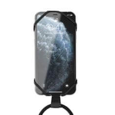 Vonmählen Infinity univerzalni pas za telefon, združljiv z vsemi telefoni, silikonski, črn