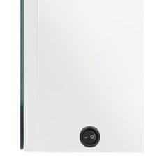 Greatstore LED kopalniška omarica z ogledalom sijoče bela 50x13x70 cm