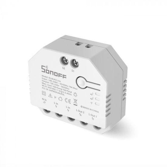 Sonoff DUALR3 Lite pametno stikalo za žaluzije in merilec porabe energije, Wi-Fi, dvokanalni