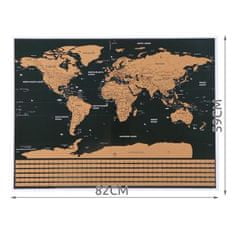 MG World Map zemljevid sveta, praskanka z zastavami in dodatki 2 x 59 cm