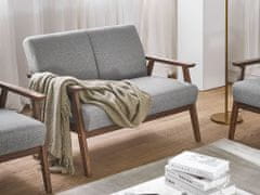 Beliani 2-sedežni kavč sive barve ASNES