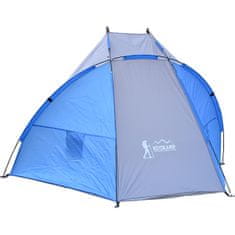 Royokamp Samopostavljiv šotor za plažo 200 x 100 x 105 cm, sivo-modra T-959-SM