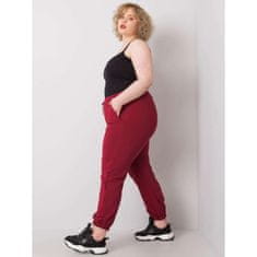 BASIC FEEL GOOD Ženske Plus velikost hlače z žepi Ainhoa burgundska RV-DR-6331.86_366484 XL