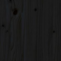 shumee Delovna miza črna 140x50x80 cm trdna borovina
