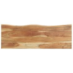 shumee Naravni leseni robni obešalnik, 100x35x22 cm, akacija