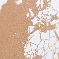 Alum online Stenski zemljevid sveta iz plute - naravna, bela L