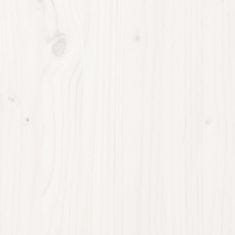Greatstore Posteljni okvir bel iz trdnega lesa 75x190 cm 2FT6