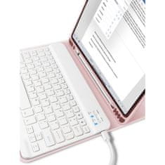 Tech-protect SC Pen etui z tipkovnico za iPad 10.2 2019 / 2020 / 2021, roza