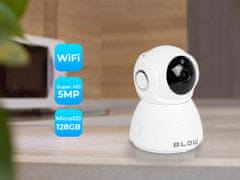 Blow H-265 IP kamera, Wi-Fi, 1080p Full HD, 5 MP, vrtljiva, nočno snemanje, bela
