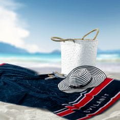 Svilanit Tropic plažna brisača, 80x160 cm, modra/rdeča