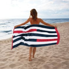 Svilanit RedStripe plažna brisača, 80x160 cm