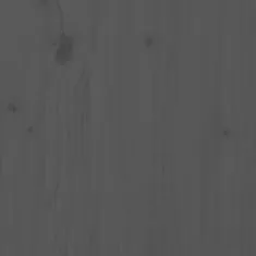Greatstore Komoda siva 60x34x75 cm trdna borovina